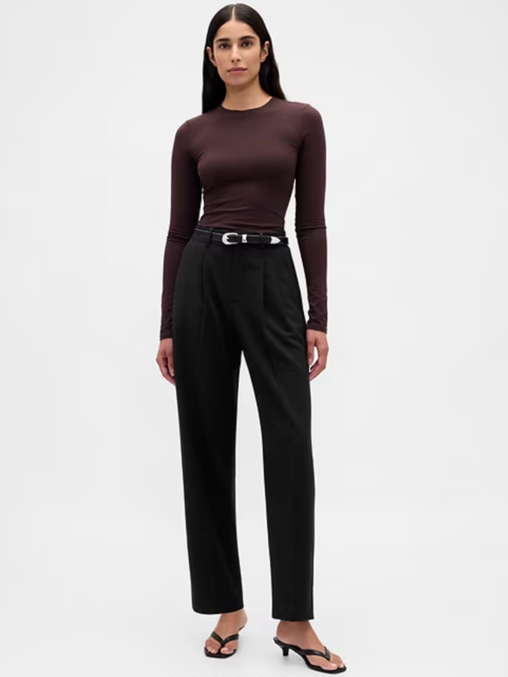 GAP Black 365 High Rise Taper Petite Pants